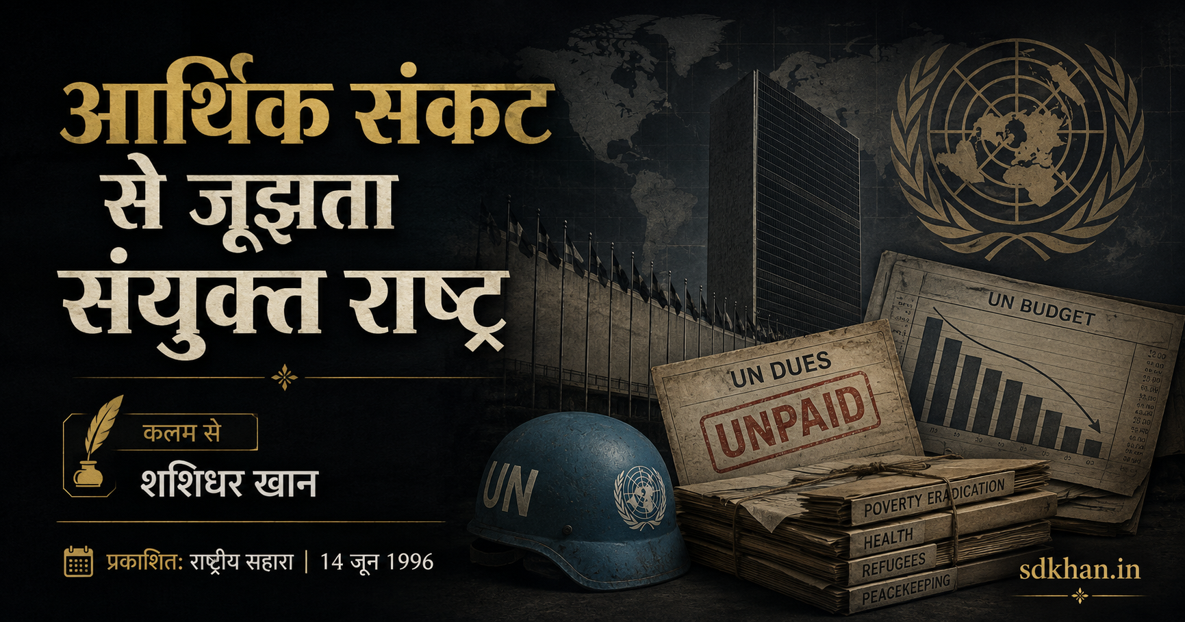 आर्थिक संकट से जूझता संयुक्त राष्ट्र — archival newspaper scan