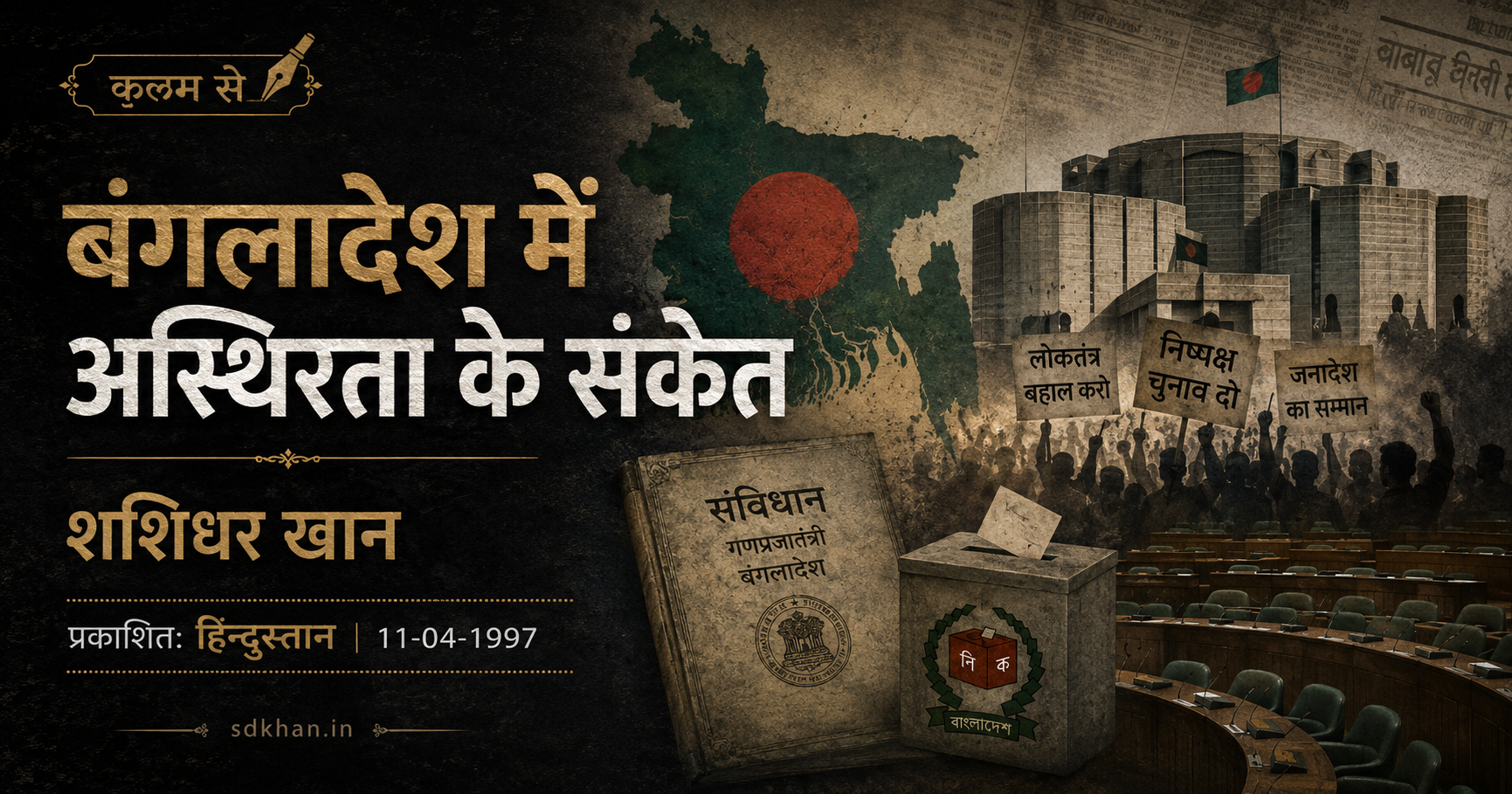 बंगलादेश में अस्थिरता के संकेत — archival newspaper scan